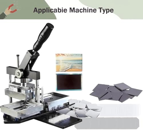 Button Maker Supplies - 100/500/1000 Sets for Rectangular Badges, Includes Metal & Plastic Covers, Clear Film - Perfect for Fridge Magnets and DIY Projects