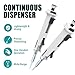 WHIPIN Continuous Pipettes, Adjustable Volume Laboratory Dispenser, 5 Adjustable Gears, Continuous Dispensing 48 Times, 0.5ml-50ml Pipettes, Standard 5ml Nozzle, for Chemical, Industry