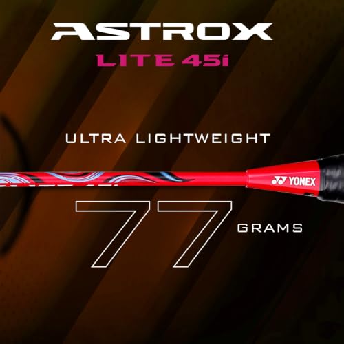 Image of Yonex Graphite Strung Badminton Racquet Astrox Lite 45i (G4, 77 Grams, 30 lbs Tension, Scarlet)