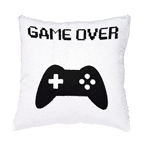 Coussin Paillettes Game Over Idée Cadeau Idéale pour Geek - 4