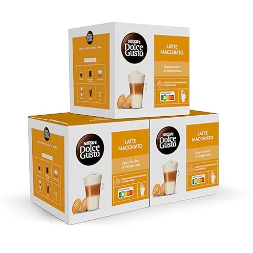 NESCAFÉ Dolce Gusto Latte Macchiato - Cápsulas de Café, 48 Cápsulas (3 x 16) - Originales para cafeteras Dolce Gusto | Ya disponible en tu tienda friki favorita! En mundofriki.es!