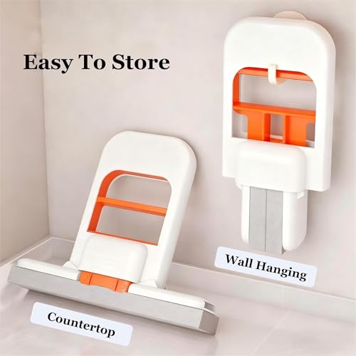 Image of Mini Mop for Kitchen, Floor, Glass, Car & More | Portable Cleaning Sponge Mop Handheld Self-Squeeze Sponge Cleaning Tool Wet and Dry Use Cleaning System for Small Spaces
