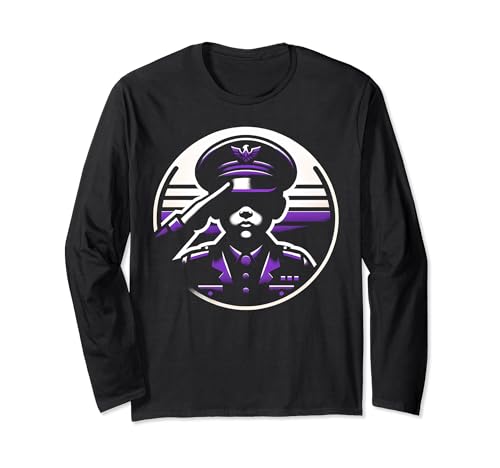 Purple Up for Military Kids Cool Boys Month of Honor Maglia a Manica
