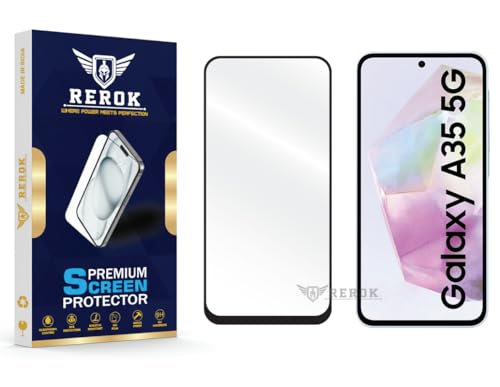 Image of Gorilla Tempered Glass Screen Protector Compatible with Samsung Galaxy A35 5G [Pack of 1] | Edge-to-Edge, Bubble-Free, Case Friendly, Easy Installation Kit