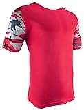 Epic Adult Cool Performance Camo Sleeve Tee Shirt (13- Colors Avaliable) Red L