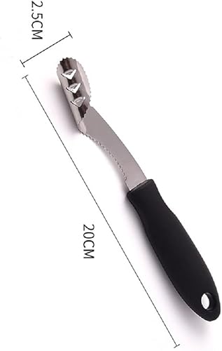 Miniatura 4 de Yiasangly Jalapeño - Descorazonador de pimienta de acero inoxidable, herramienta de cocina con rebanada dentada y mango de goma para barbacoa,