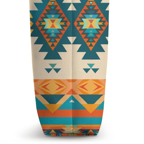 Bolso tote bohemio con diseño tribal nativo americano del suroeste, geométrico y del desierto miniatura 3