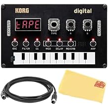 Korg Nutekt NTS-1 Programmable Synthesizer Kit Bundle with MIDI Cable and Austin Bazaar Polishing Cloth