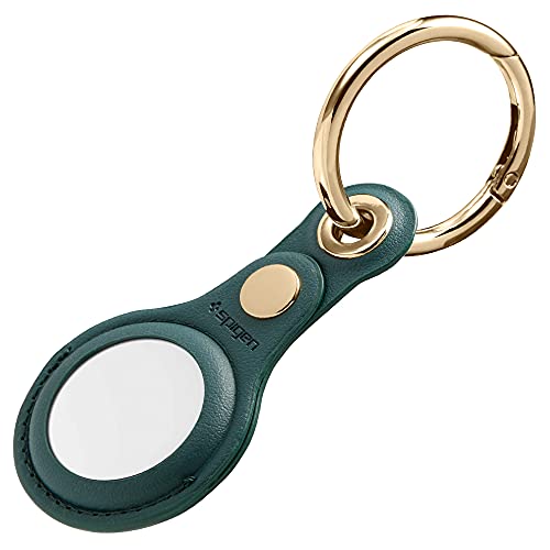 Image of Spigen Valentinus with Keychain Ring Designed for AirTag Case Cover AirTags Holder (2021) - Midnight Green