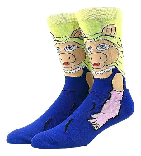 TCB Creations Miss Cartoon Piggy Cartoon Character 360 Crew Socks