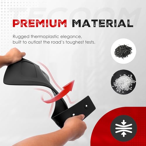 Image of Tecoom No Drill Mud Flaps for Ford Ranger 2024 2025, Not for Raptor, 4Pcs | Front and Rear Car Mudflaps Truck Vehicle Mud Guards Splash Guards Mudflaps Set, Black
