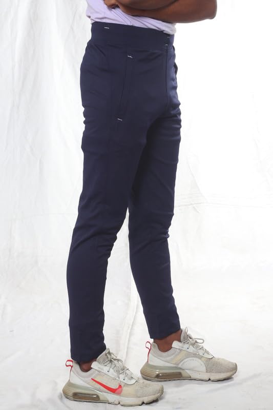 Image of Men's Regular Fit Trackpants 4 Way Lycra Cross Pocket