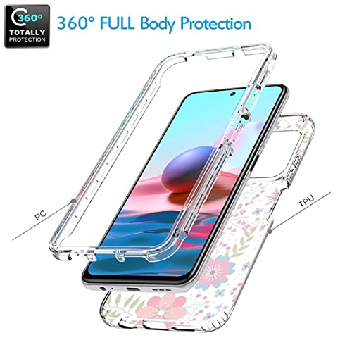 Coque Redmi Note 10 4G fleurie en TPU avec protection écran - 3