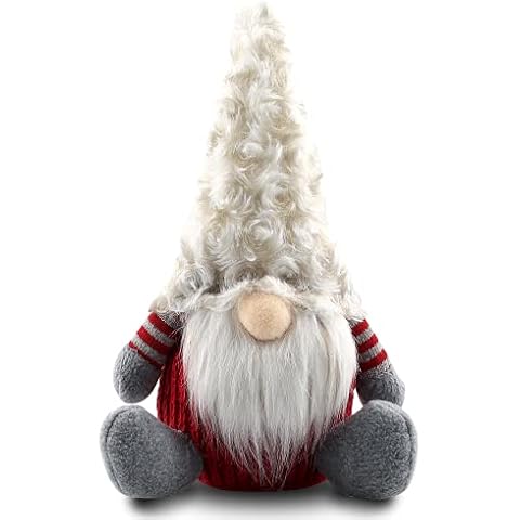 EKKONG Christmas Gnome Plush Decorations, Swedish Christmas Santa Gnome Plush Doll, Christmas Dolls, Elf Ornament Dolls, Christmas Decoration Gnome Faceless Gnome Doll (201925hong) Cover