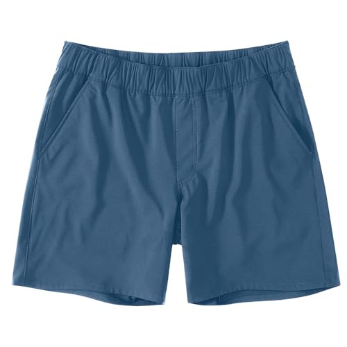 Carhartt Men's Force Sun Defender Relaxed Fit Pull-On Short, Dark Tranquil Blue, Large - image 1