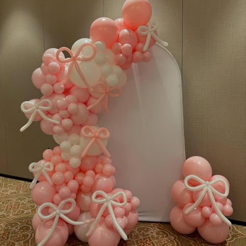 Pink and White Balloons,129Pcs Pink Balloons Garland Arch Kit by Mobacurty - Used condition - Image 7