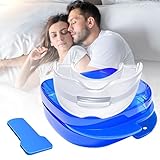 Anti Snoring Mouthpiece - Anti SnoringMouthpiece Device Mouth Guard,Snore Reduction Device for Men and Women, Comfortable Mouth Guard for Better Sleep, 1 Pack (Blue)-ZHA3