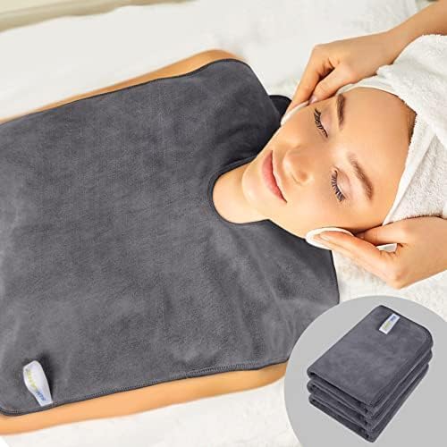 Serviettes D'Esthéticienne En Microfibre SINLAND - Serviette Visage Fente Nez Bouche Spa Massage Vapeur Nettoyage Doux