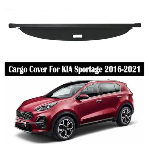 Cache-bagages arrière rétractable noir pour KIA Sportage 2016-2021 - 2