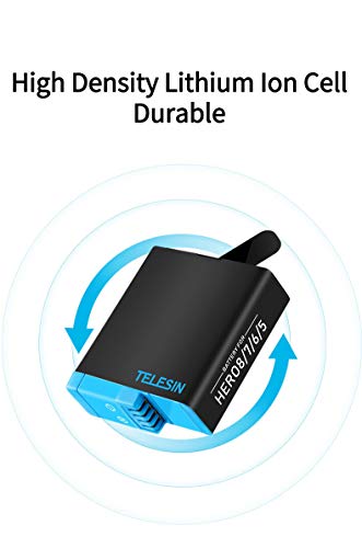 Bateria Compatível com GoPro Hero 8 7 6 5 Black e Hero 2018 - Telesin