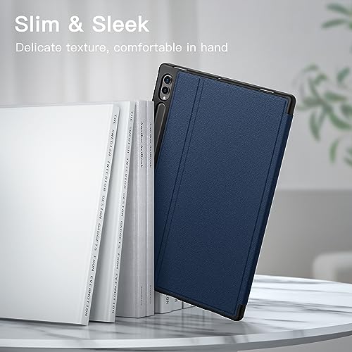 JETech Case for Samsung Galaxy Tab S10 Ultra/Tab S9 Ultra 14.6-Inch with S Pen Holder, Slim Folio Stand Protective Tablet Cover, Multi-Angle Viewing (Navy Blue)