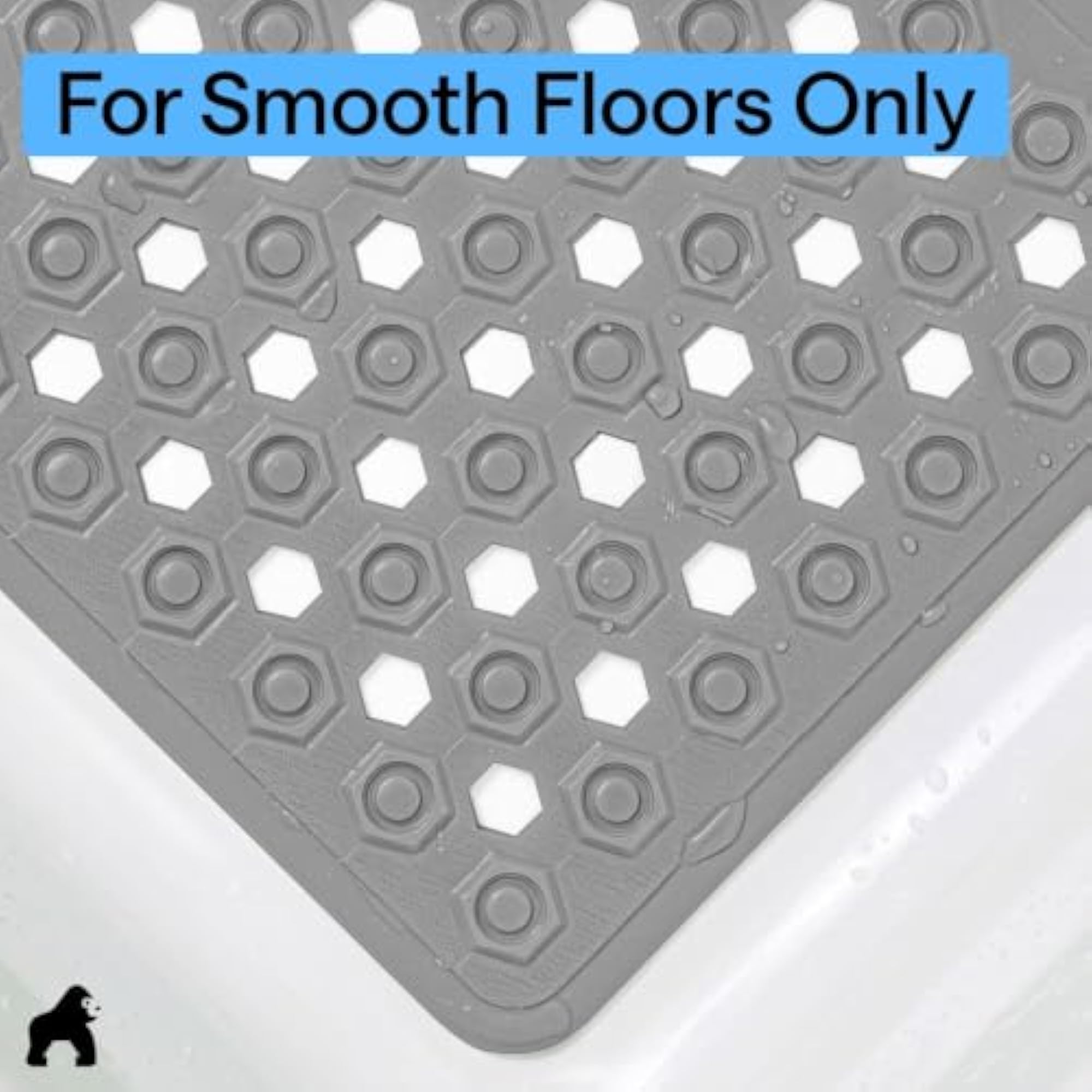Patented Shower Stall Mat, Machine Washable