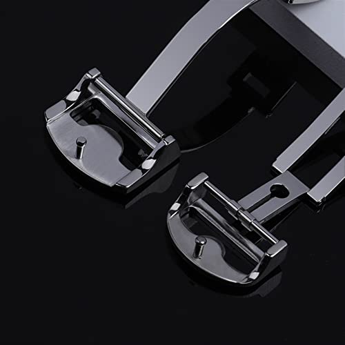CYSUE 316L Stainless Steel 18mm Deployment Butterfly Watch Buckle For IWC Big Pilot Spitfire Leather Watchband Strap Folding Clasp4