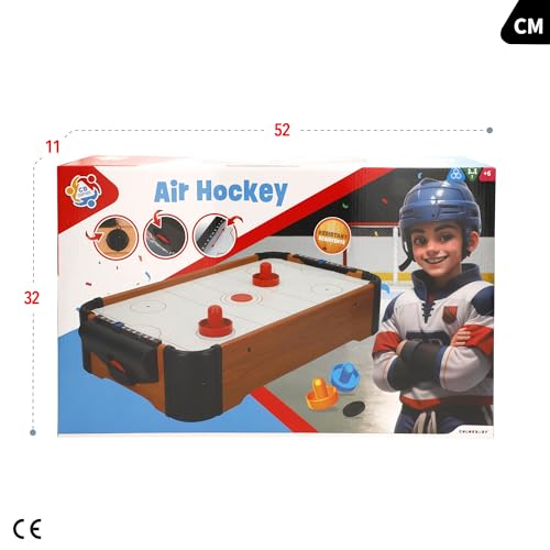 ColorBaby 46614, Tischhockey-Set aus Holz, 56 x 31 x 10 cm, CB Games, 2 Schieber aus Filz, 2 Scheiben und 2 Marker, für Kinder ab 6 Jahren, Geschenke und Spielzeug für Kinder – Bild 7