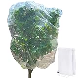 8x8ft Large Garden Netting Fruit Tree Netting Garden Insect Tree Cover with Drawstring Transparent Screen Protecting Plant Flower from Birds Deer Squirrel Bug (8x8ft)