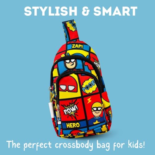 Image of Cots and Cuddles 1pc Superhero Print Colourful Cross body Bags for Boys and Girls Kids School, Picnic, Return Gifts, Office