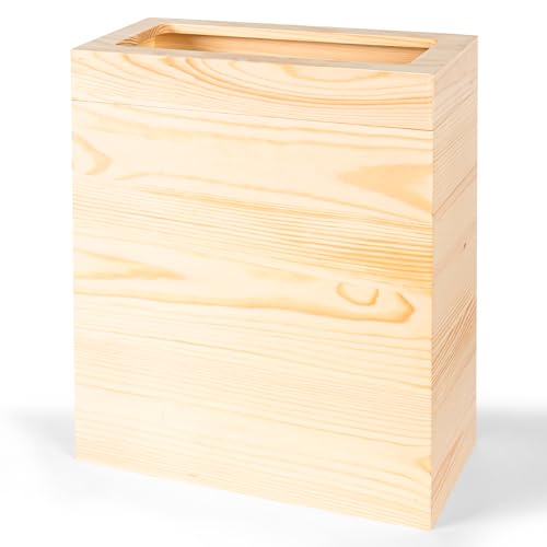 pamoak 2.3 Gallons Rectangular Wooden Trash Can | Trash Can