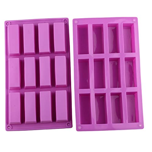 Mujiang 12 Cavity Medium Narrow Silicone Rectangle Mold Protein Bars Molds Set of 2 - Thumbnail 5