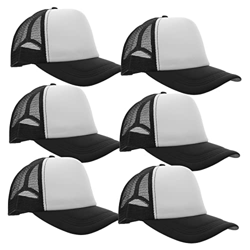 Casquettes de baseball en maille lot de 10 vierges et respirantes style camionneur multicolores