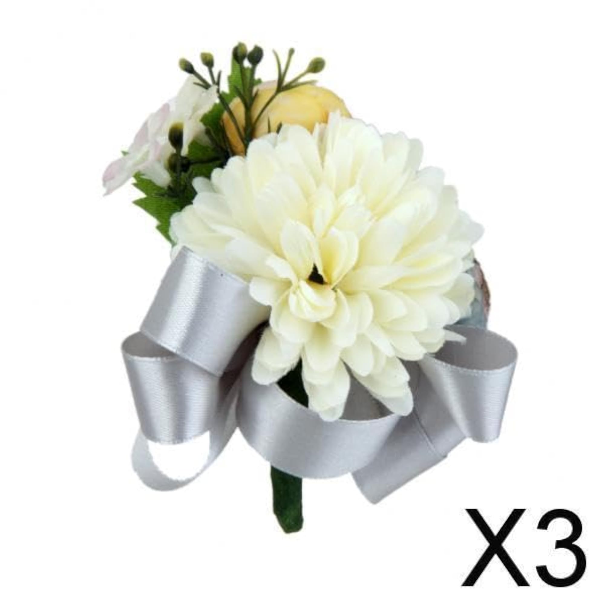 Wedding Groom Tuxedo Boutonniere Flower Brooch