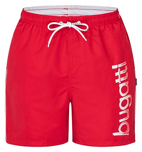 Bugatti - Herren Badeshort in Marineblau, türkis oder schwarz, Rot, XL
