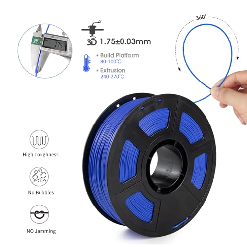 Image of iSANMATE 3D Printer Filament ASA Bundle 4KG (8.8lbs), UV & Weather Resistant ASA Filament 1.75mm Perfect for Outdoor Functional Parts, Black+White+Red+Blue