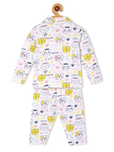 Image of The Mom Store Kids Cotton Night Suit for Boys and Girls | Breathable Night Dress for Kids Boys and Girls | Printed Nightsuit Pajama Set | Comfortable All-Season Sleepwear for Daily Use | Combo Set