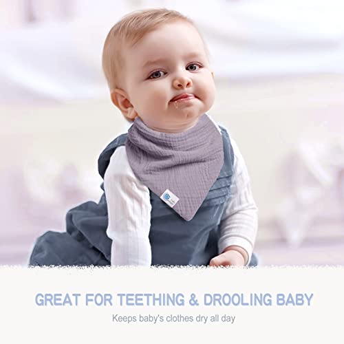 Lulumoon Muslin Baby Bibs 100% Cotton Baby Bandana Drool Bibs For Teething And Drooling, 8 Pack, Dream Unicorn #TOP5