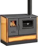 Balkan Energy 4020 - Estufa de leña con horno y placa calefactora, 7,9 kW