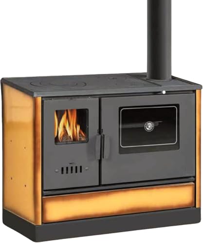 Balkan Energy 4020 - Estufa de leña con horno y placa calefactora, 7,9 kW