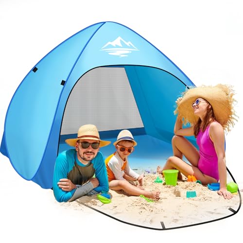 Purebox Strandmuschel Pop Up 3-4 Personen Modelle, Pop Up Strandmuschel mit UV Schutz, UPF 50+ Strandzelt, Automatisches Tragbarer Strandzelt Wurfzelt für Familie Camping Garten Strand 240x200x135cm Purebox Strandmuschel Pop Up 3-4 Personen Modelle, Pop Up Strandmuschel mit UV Schutz, UPF 50+ Strandzelt, Automatisches Tragbarer Strandzelt Wurfzelt für Familie Camping Garten Strand 240x200x135cm
