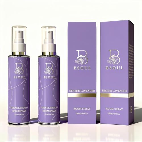 Image of BSOUL Air Freshener Spray 100 ML Pack Of 2 Lavender | Calming Floral Room & Nature Inspired Fragrance for Car Non-Toxic & Long-Lasting Room Freshener