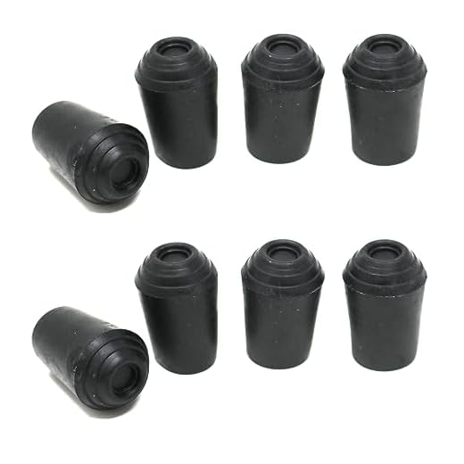 fiXte Replacement Walking Stick Cane Crutch Hiking Pole Rubber End Ferrule Black 16mm (8)