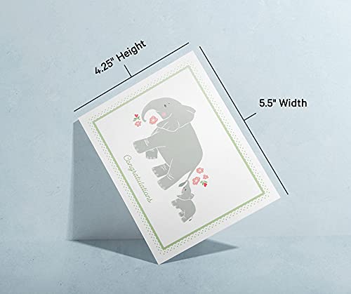 Image of Twigs Paper Baby Cards, 12 Congratulations Baby Shower Cards and Envelopes