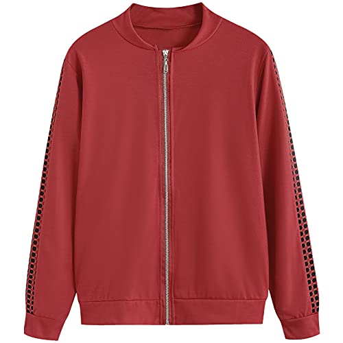 Amropi Women'S 2 Piece Tracksuit Sweatsuits Sets Zipper Sweatshirt And Jogging Sweatpants Suit Red thumb #2