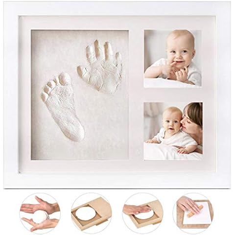 BRITOR Baby Hand and Footprint Kit, Baby Handprint and Footprint Photo Frame Kit for Baby Boy Girl Gifts, Baby Shower Gifts for Newborn Baby Keepsake Frames Cover