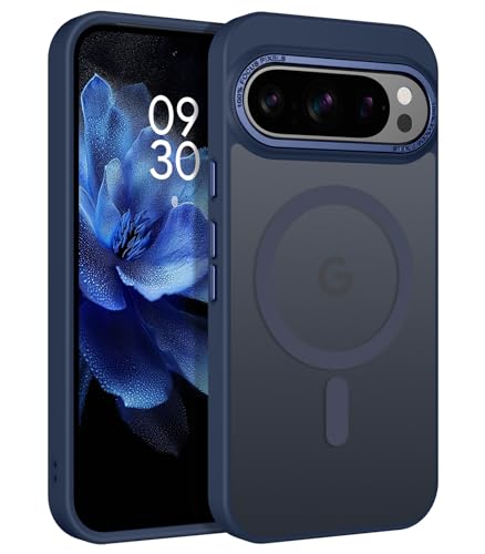 Image of YINLAI for Google Pixel 10 /10 Pro Case,Magnetic Compatible with MagSafe, Slim Matte Anti-Fingerprint, Shockproof Full Body Military Grade Protection for Google Pixel 10 /10 Pro Cover, Deep Blue