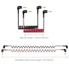2-Pack 3.5 mm Audio Cable for DJI Mic Mini Microphone, Coiled 3.5mm TRS Aux Cord, 90-Degree Plug