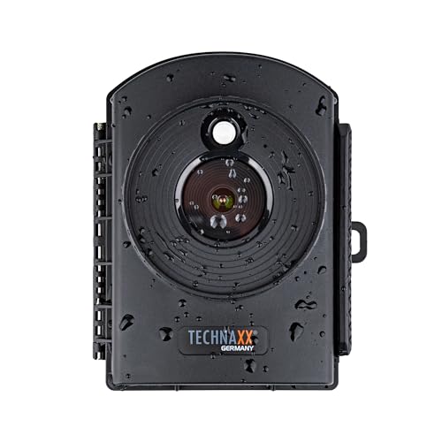 Technaxx - Zeitraffer Kamera Full HD - Überwachung Zeitrafferkamera, Baustelle, Haus, Heim, Garten - 6 Monate Batteriebetrieben - MicroSD, Mikrofon, Ton, LED, Tag & Nacht - Wasserdichte Kamera TX-164