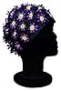 Blue Reef Aries Elasticated Floral Ladies Classic Retro 3D Cut Out Multicolour Flower Pretty Stylish Vintage Look Swimming Hat Swim Cap One Size Adults (Black) #5